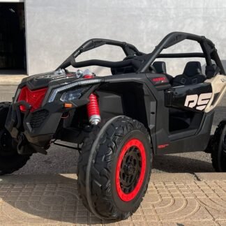COCHE BUGGY 24V CAN-AM MAVERICK UTV, 4X200W, BEIGE-NEGRO -  INDA800-KIDS